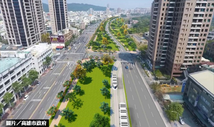 高雄輕軌美術館段 北移打造綠蔭大道