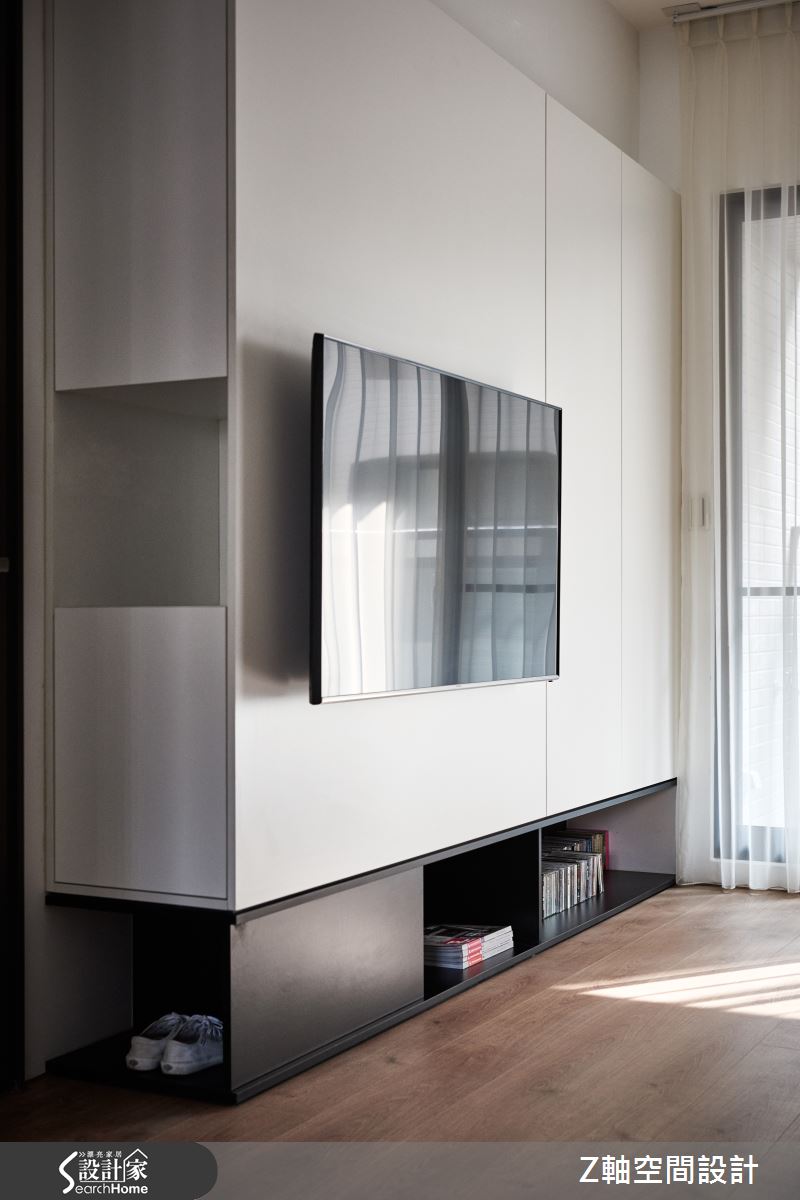 仨人一貓的光感日常 18 坪黑白灰的簡約平衡