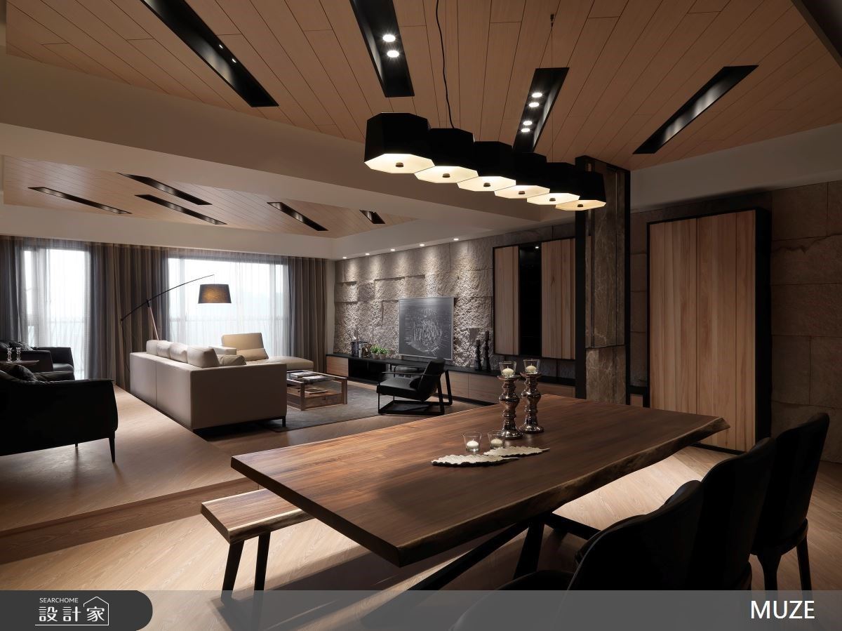 超質感大宅經典呈現！溫潤木質X粗獷石材完美結合