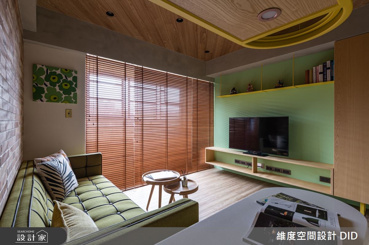 21坪中古屋翻新享4房！繽紛色X動線X強大收納，混搭摩登溫潤親子宅