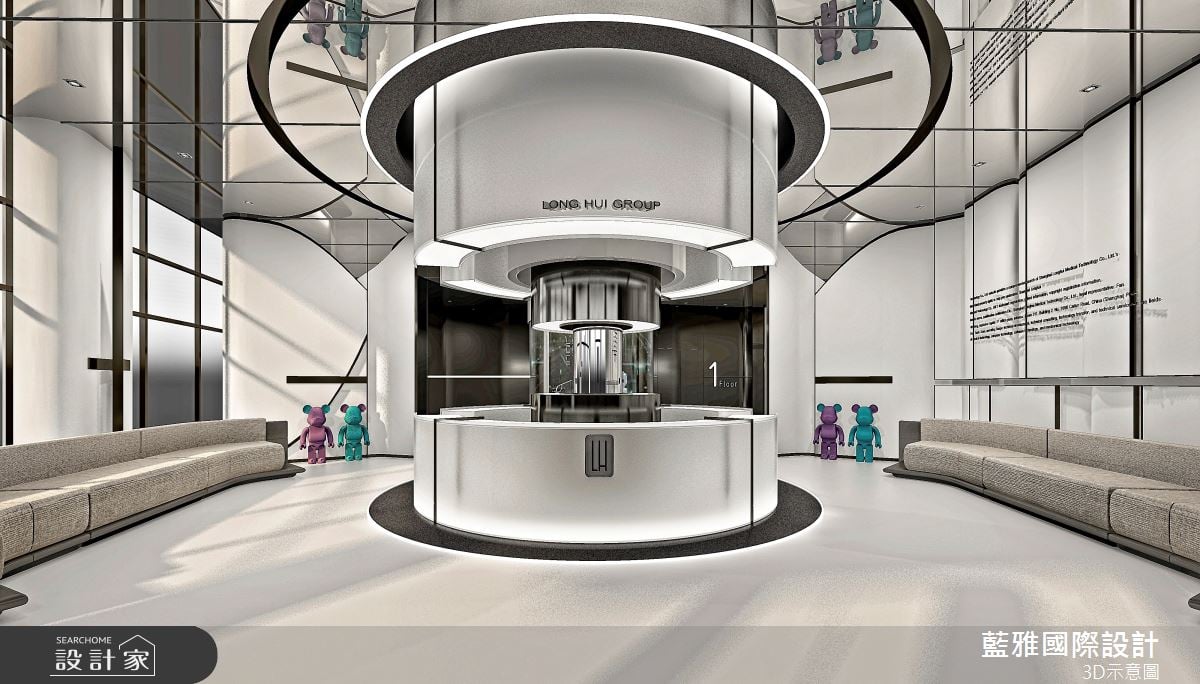 一窺前衛科技殿堂！曲線流竄極簡背景與通透隔間，導出現代醫學前進軌跡