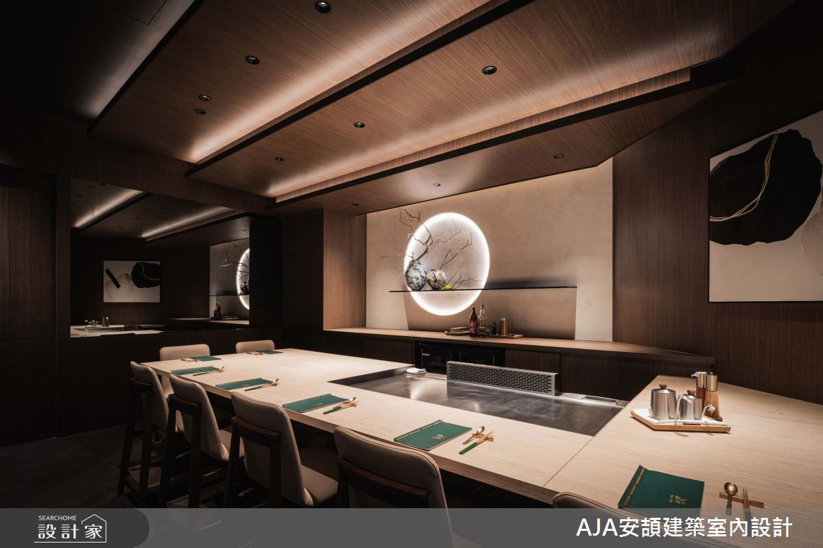 我們在城市靜巷裡走慢了時間，63坪信義安和老屋翻新日式侘寂風板前鐵板料理