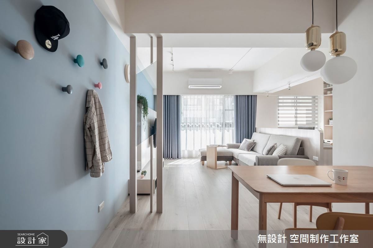 日式無印 X 明亮北歐！20 坪清新淺藍色小家，兩人溫馨共居的理想生活！