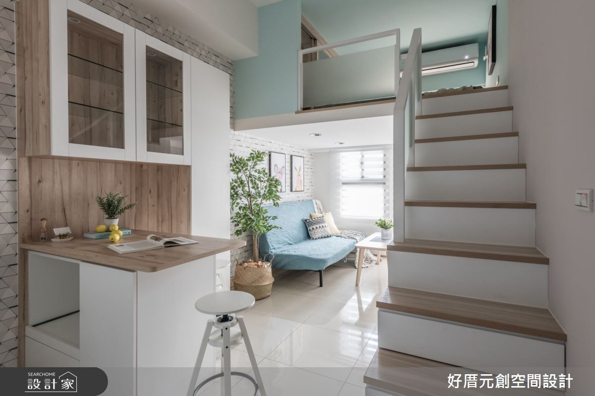 機能強大的北歐風夾層小宅！收納做好做足外，還擁有咖啡廳般的吧台設計