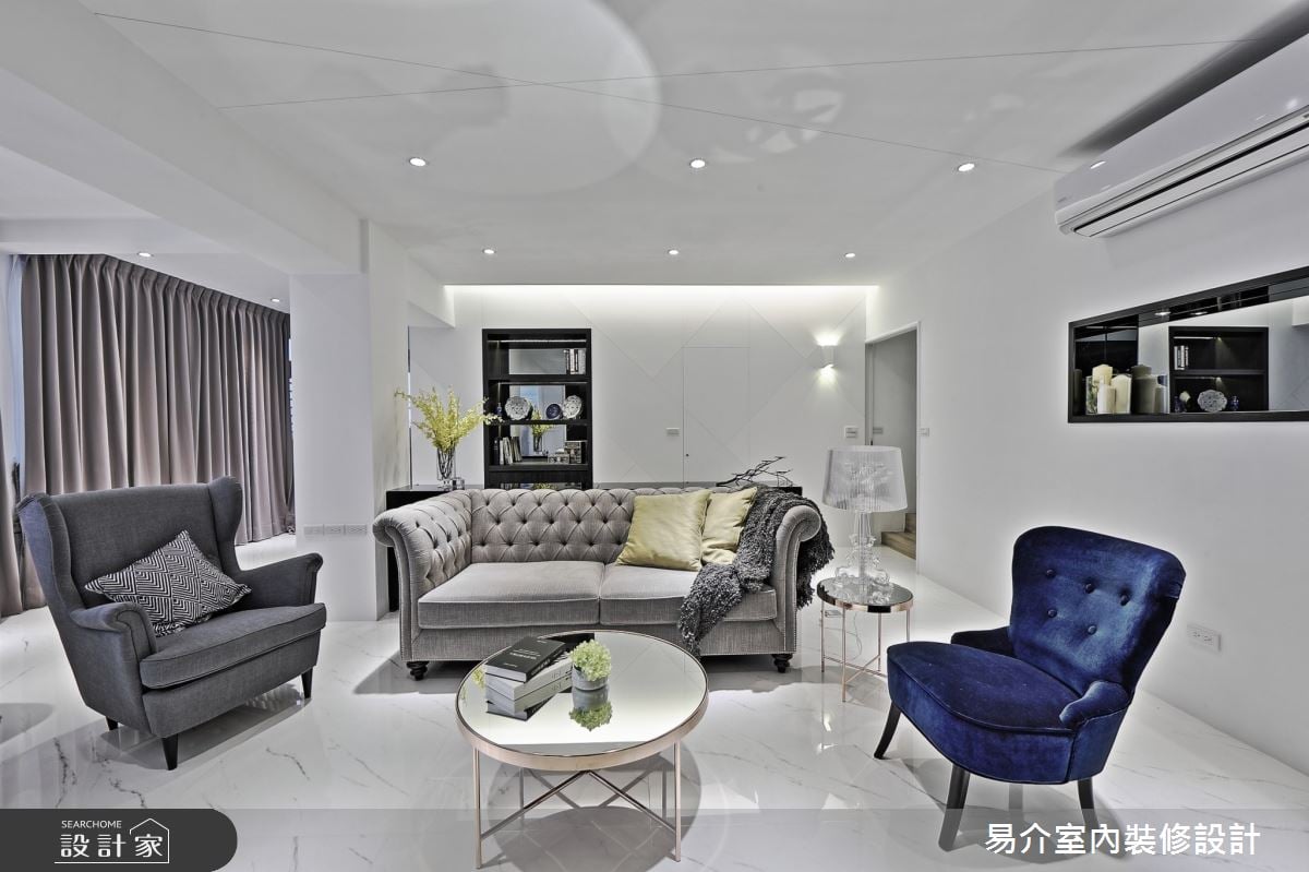 中古屋翻新浪漫白色新古典宅！開放格局與敞亮通透視野，延展一室潔淨優雅