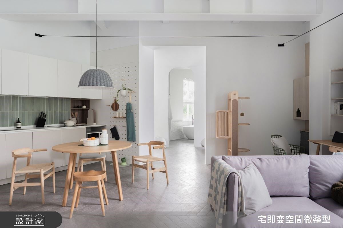 以活動家具軟裝X百萬預算打造專屬北歐宅!17坪長型屋化破解零碎格局創造...