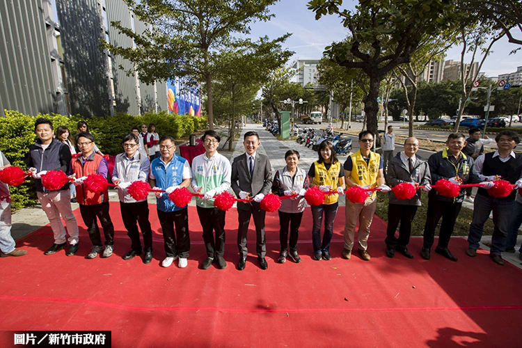 改善步行環境 竹市公道五路人行道啟用