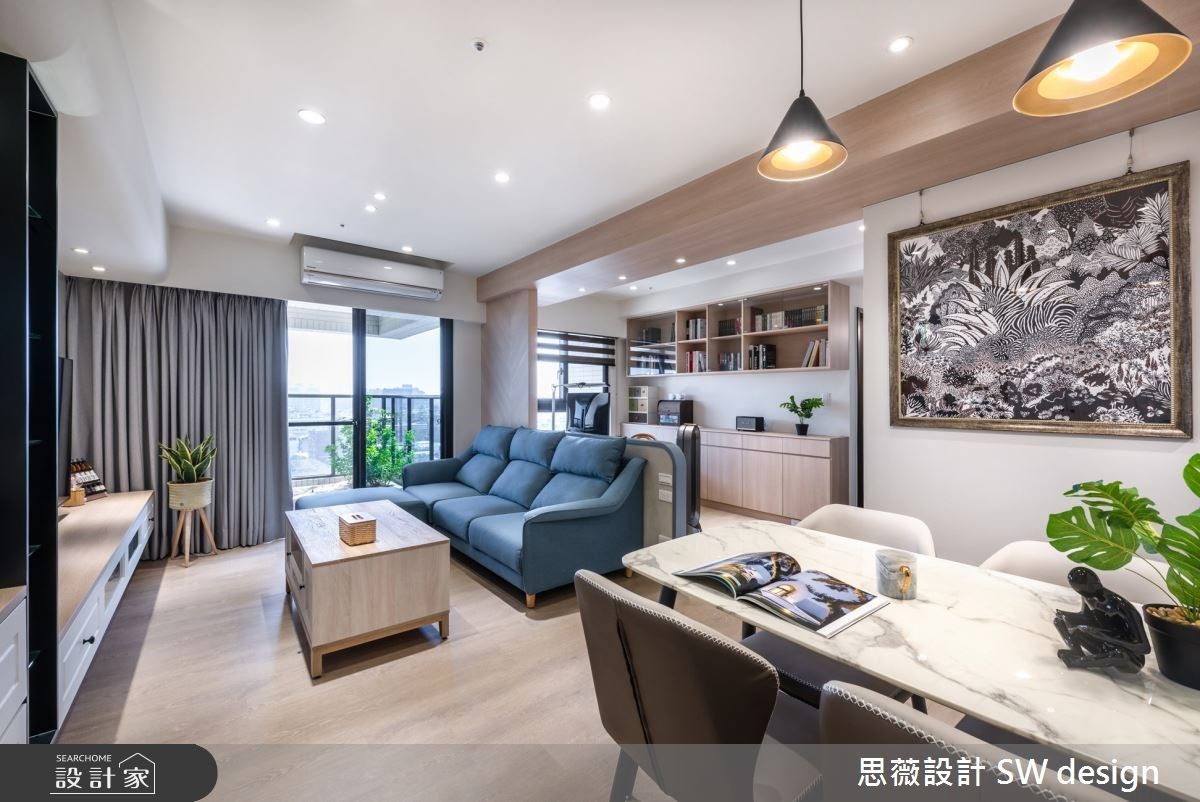 突破空間限制的17坪小宅！在自然混搭風裡，用跳色打造最迷人的亮點