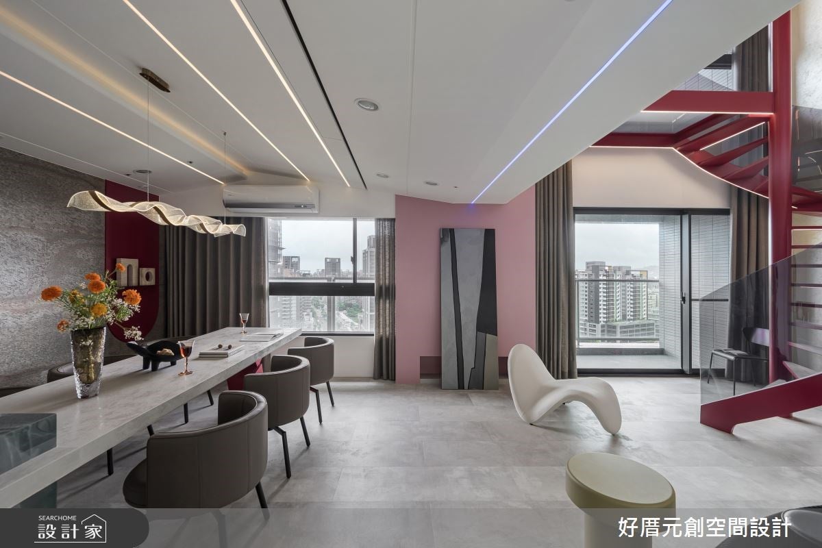 老屋主換屋第2次合作，桃園如美術館的家，4房3廳專屬訂製旋轉樓梯X個性臥室