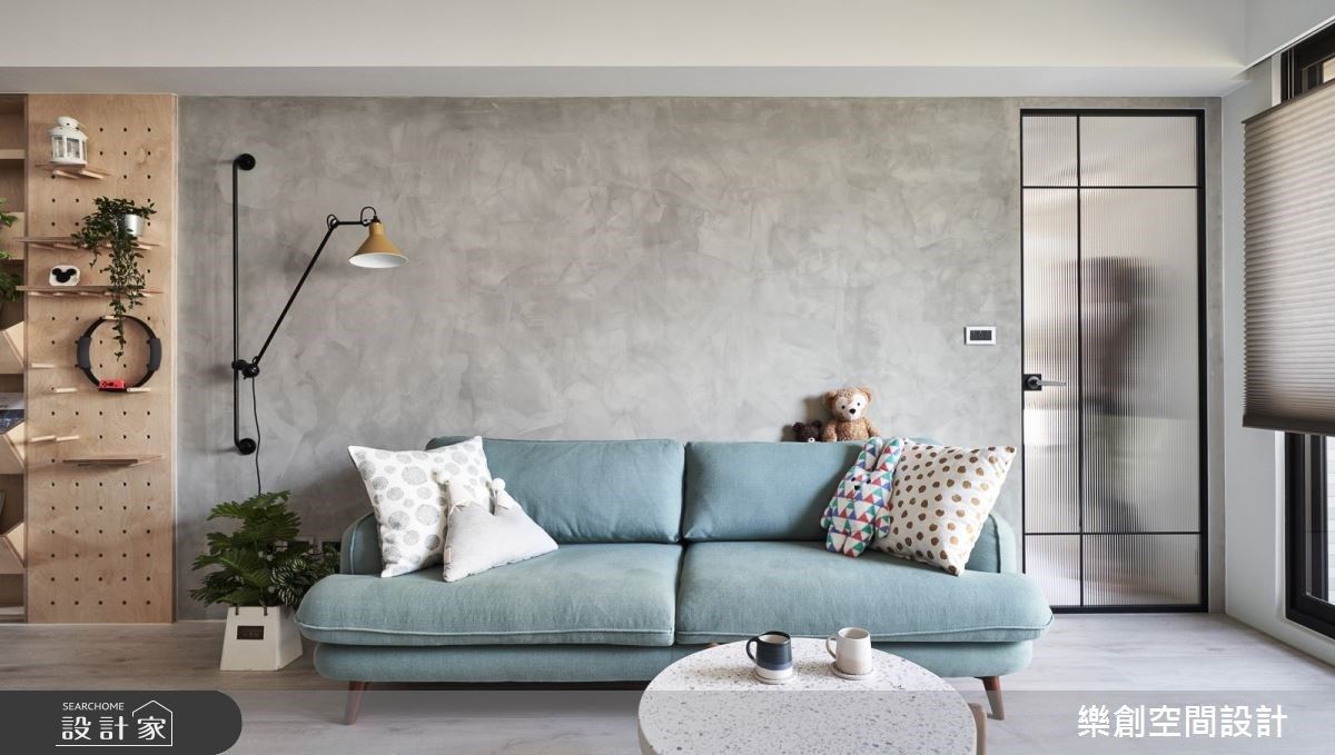 洞洞板、黑板牆、Switch 健身環玩起來！22 坪白系北歐風 + 灰系輕工業風...