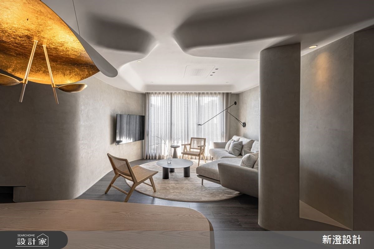 32 坪新成屋跳脫都市圈！弧形設計創造無邊界三房兩廳，在家體驗自在遊牧...