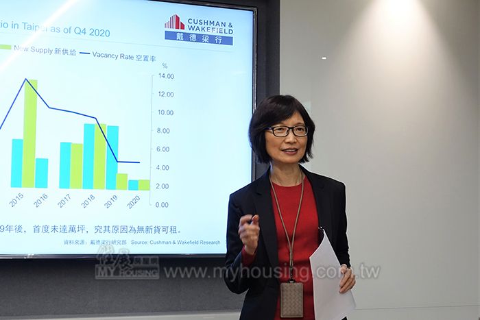 商辦供給稀缺 胃納量十年新低