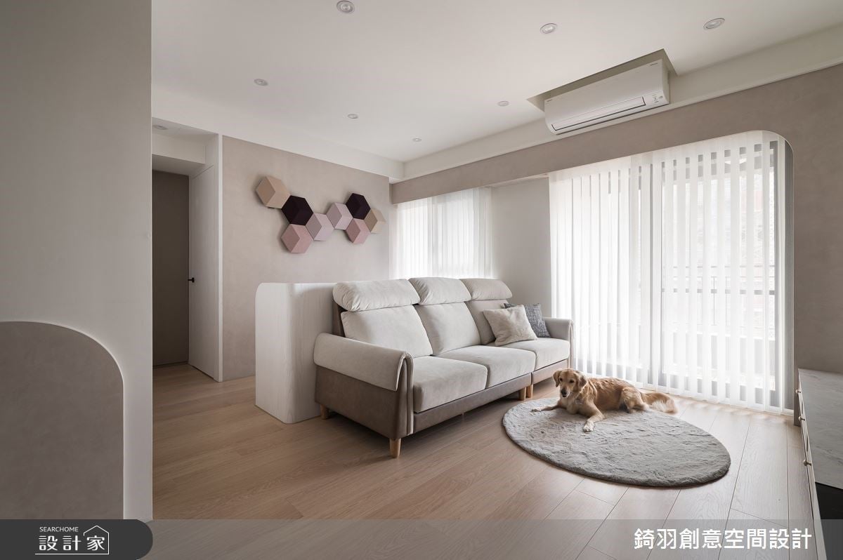 藝術塗料創作溫柔侘寂風，解放格局讓屋主許願的更衣室、書房都成真！