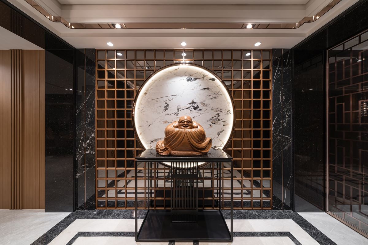 讓磁磚顛覆想像！豐富多樣的肌理色彩，成就一所沉穩大器的新中式宅