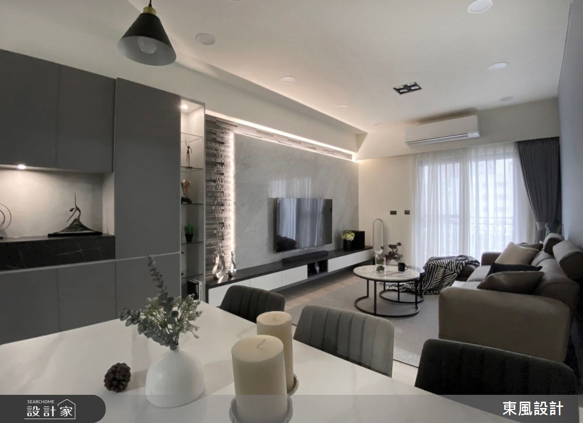 開箱30坪格雷系現代宅!大理石電視牆與平整地坪打造安心又時髦的全齡生活