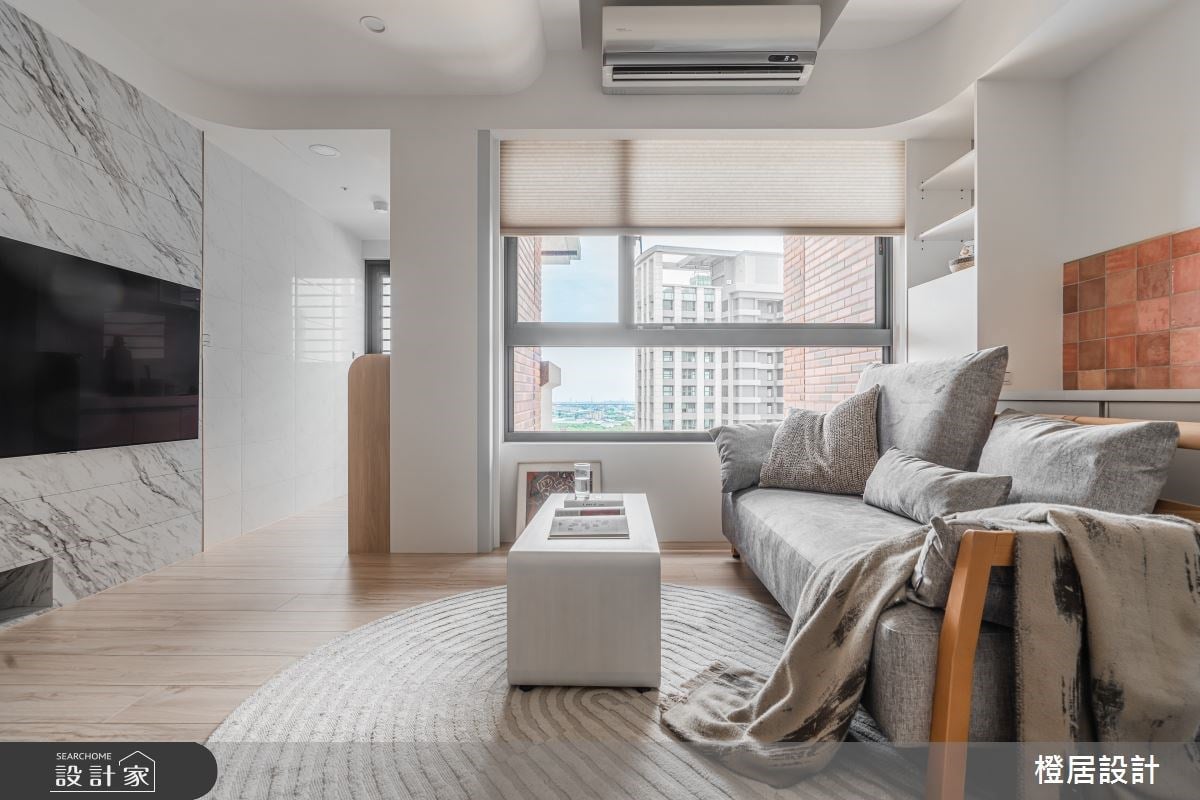 首購族夢想格局！開放式玄關x客廳暈染花磚，靜享 16 坪兩房一廳舒適小日子