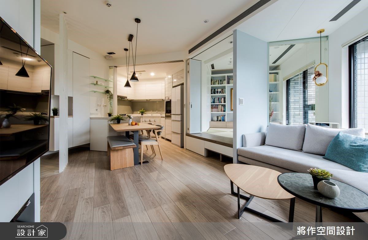 中島廚房、臥榻書房、分離式衛浴通通有 ！以不規則格局納入多元機能，讓...