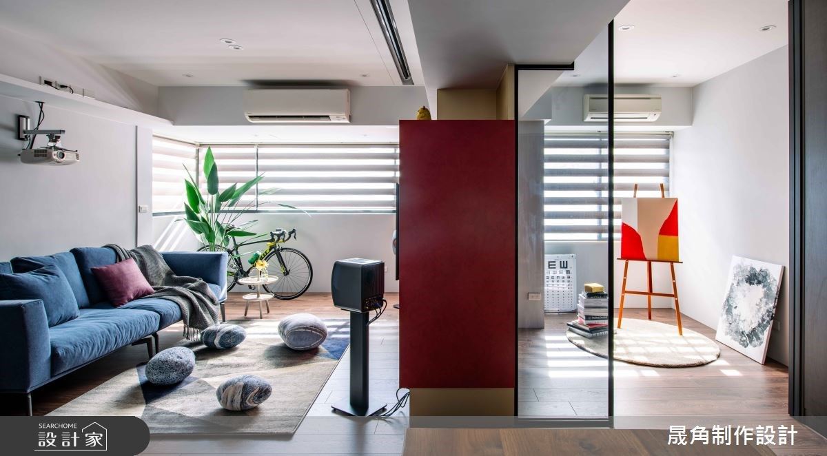 老屋回春兄弟宅！混搭跳色藝術漆、木紋餐桌與拉門，讓每個視角都是生活...