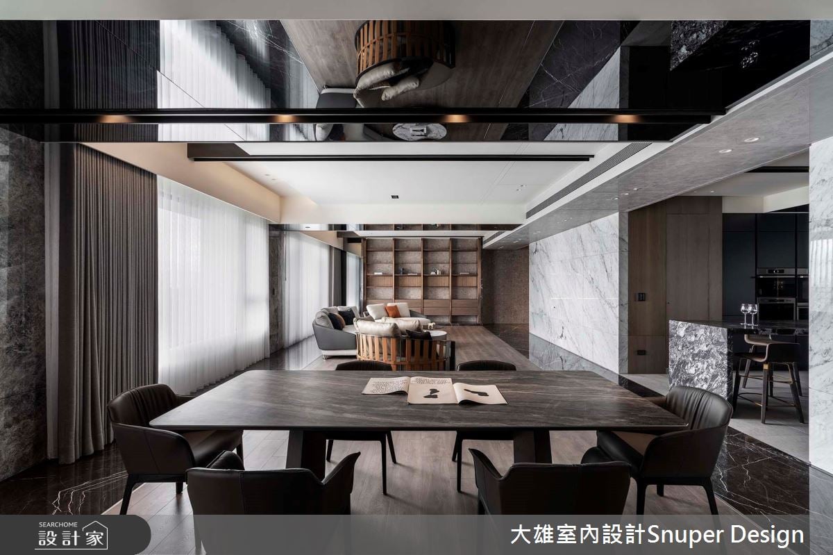 坐擁遼闊河岸景觀的80坪豪邸，質材轉換締造生活儀式感