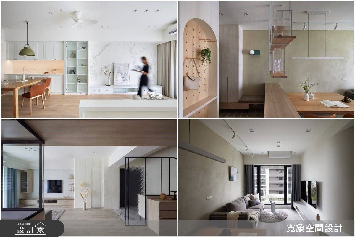 轉化老屋、新成屋穿堂煞及樑柱劣勢，多元風格的客廳，機能與美感兼備營...