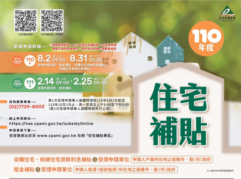 今年租金補貼免臨櫃  舊戶可快速通關申請