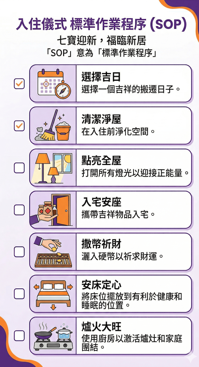 2026 入厝儀式準備清單表 2026 入厝儀式準備清單表