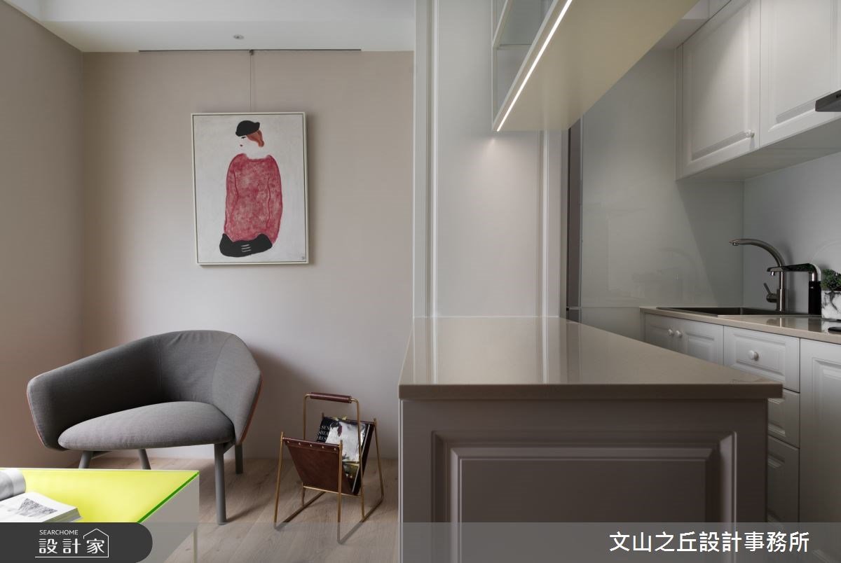 8坪一房一廳與吧檯，一人住很好兩人住剛好的北歐風溫馨宅！