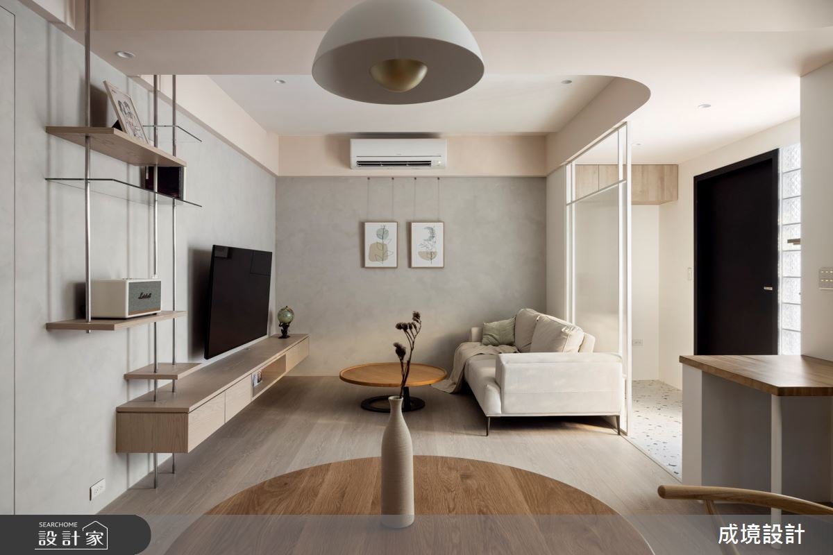 22坪老屋翻新成北歐風療癒宅，特調奶茶色與唯美採光，讓新婚夫妻把日子...