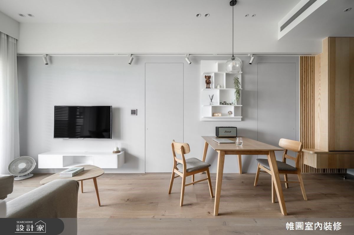 因為妳，台北成為我的家！文青綠x輕盈灰，簡約手法勾勒25坪甜蜜新婚宅