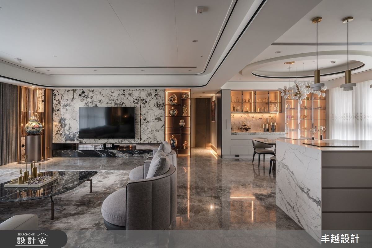 樂齡退休宅也要精緻優雅！開放式佈局打造親友宴客的聚會空間