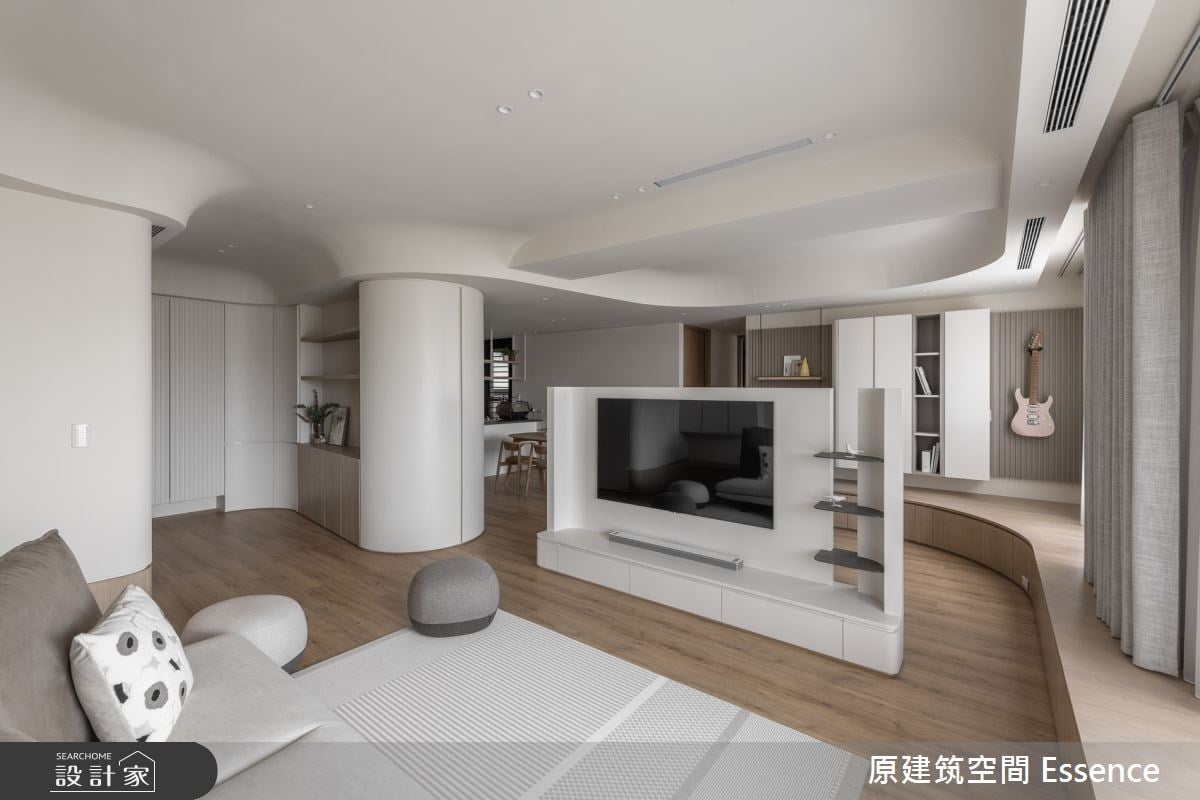 以風的流動為靈感！33 坪北歐木系宅將弧形設計融入裝潢哲學，創建採集生...