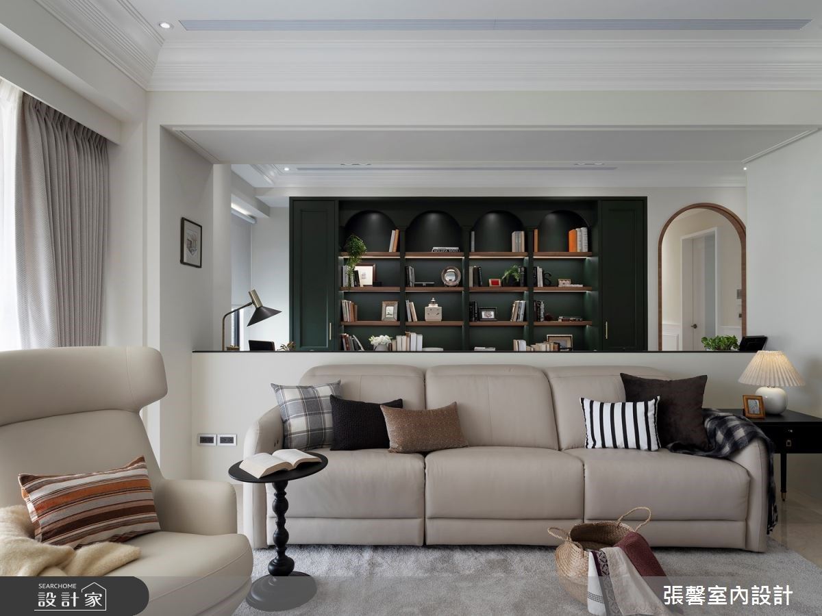 高雄 鼓山42坪預售屋以美式X純白，寫下一家四口的淺色系優雅日常