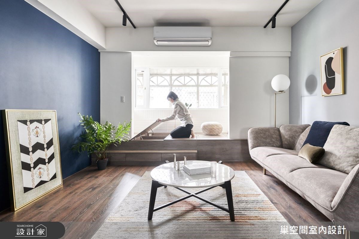 復古藍調描繪簡約居宅輪廓，摩登餐廚空間盡享舉杯歡慶的美好