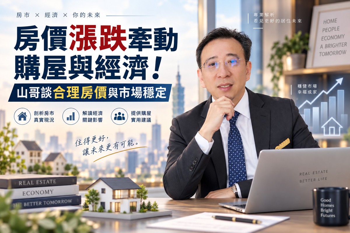 房價漲跌牽動購屋與經濟！山哥談合理房價與市場穩定