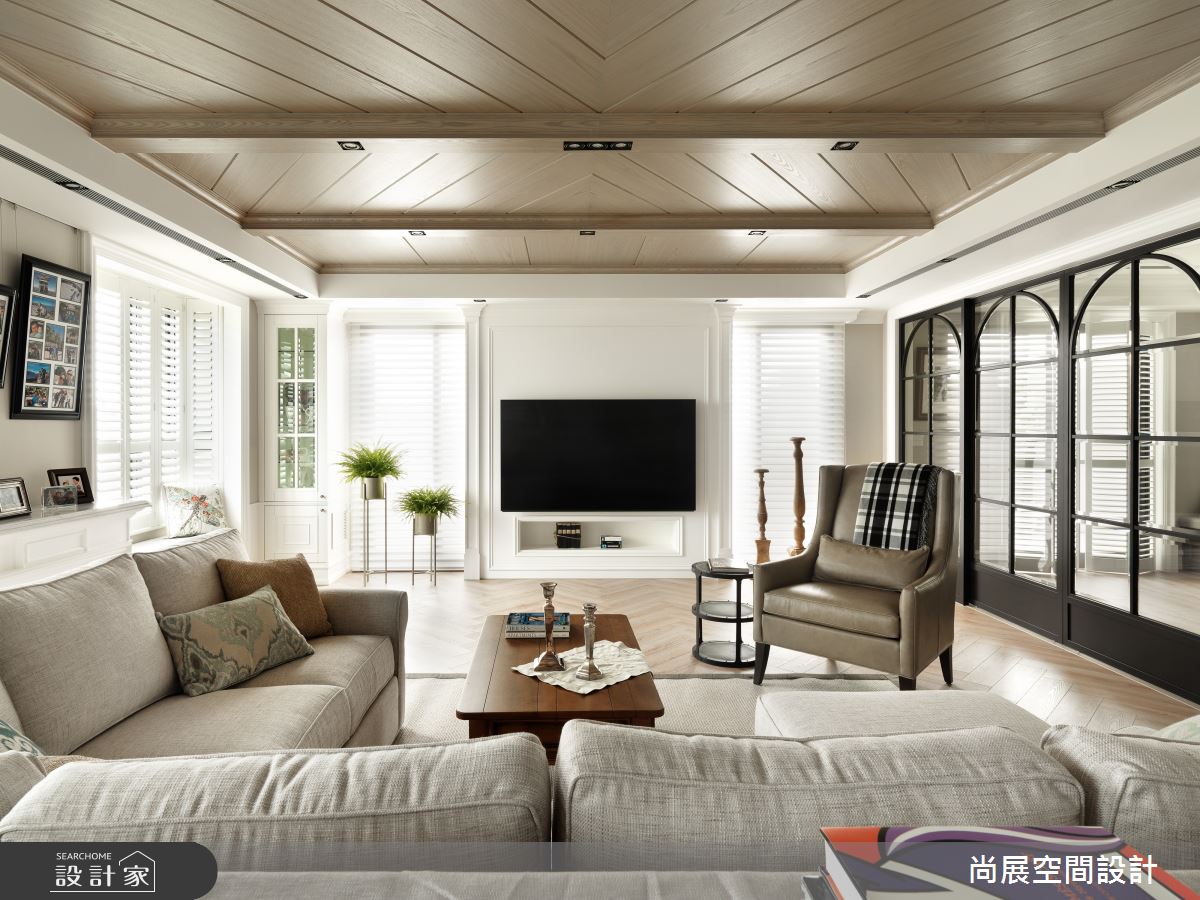 在台灣美式渡假風的追夢筆記！複層空間以線條勾勒屋架系統宛如入住小木屋