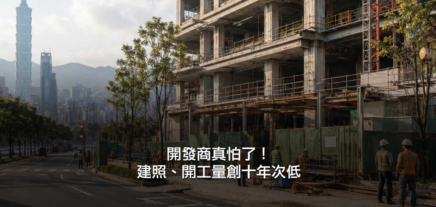 開發商真怕了！建照、開工量創十年次低；首季全台使照量逾3萬宅