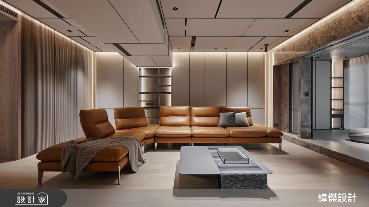 以「點、線、面」續寫現代宅的生活美學！石材、實木與鍍鈦實現永不褪色...