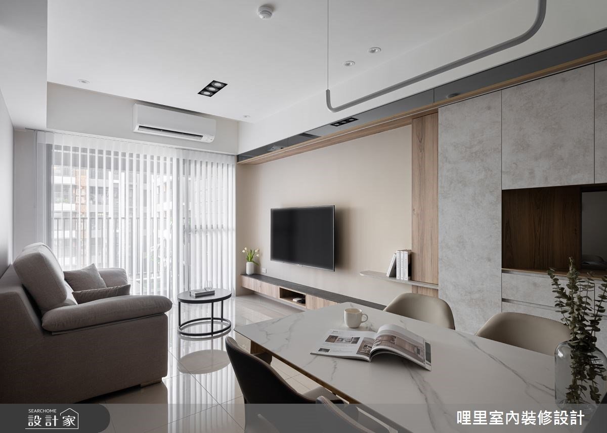 兩人與兩狗寶貝的鹽系奶茶現代風寵物宅!玄關花磚X更衣室書房開啟美好新生活