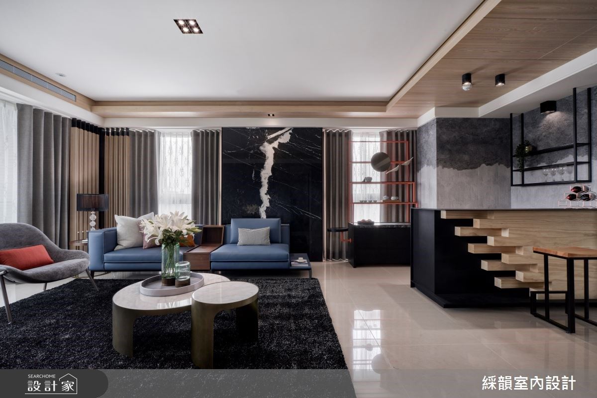 靈感激盪的藝術宅狂想！跳色、潑墨山水牆與鐵件層板，刻劃創意現代宅