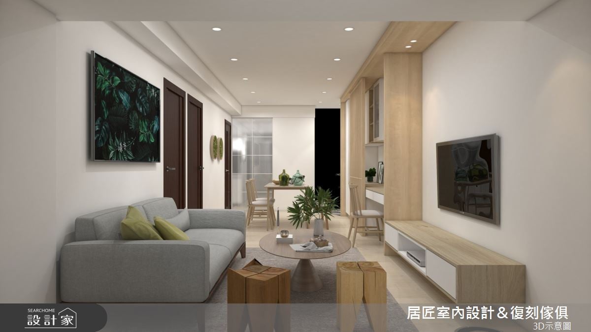 好想住18坪日式無印單身宅！淺色木質書寫溫潤氛圍，格柵門扇彈性切換機能