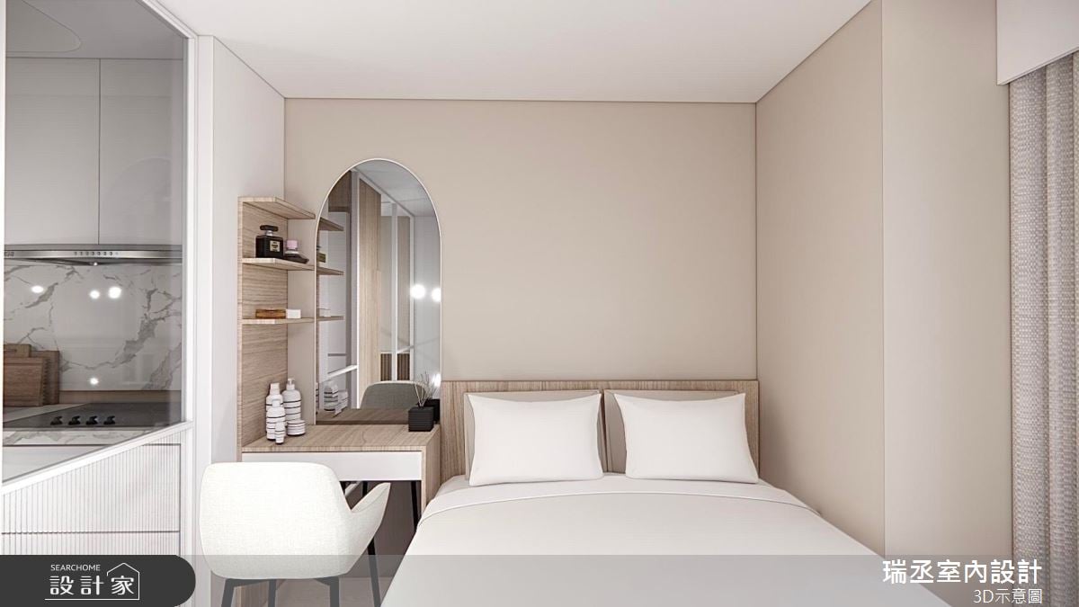 網美新古典公寓! 16坪法式小宅、清透玻璃與隱藏收納，打造開闊視野!