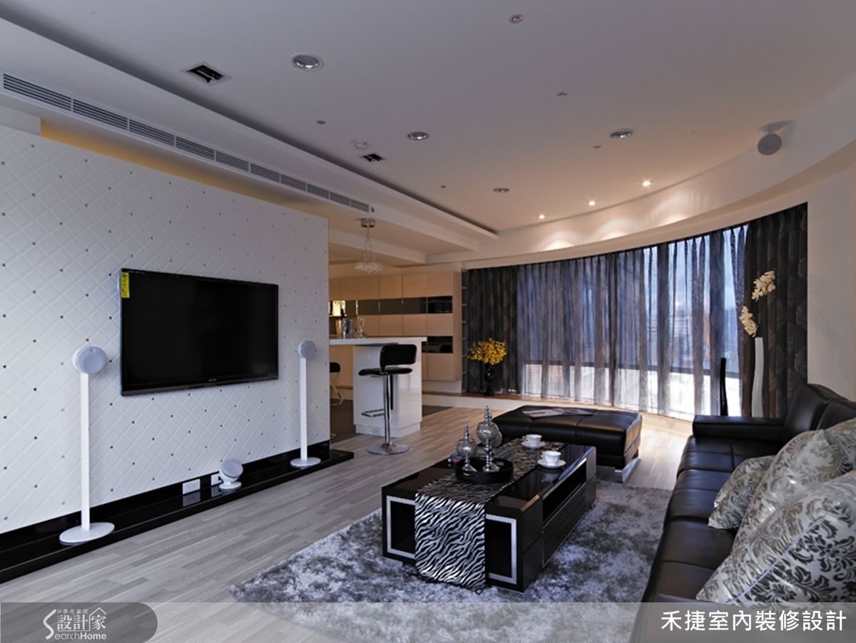 破解弧形空間缺點 50坪豪宅閃閃動人