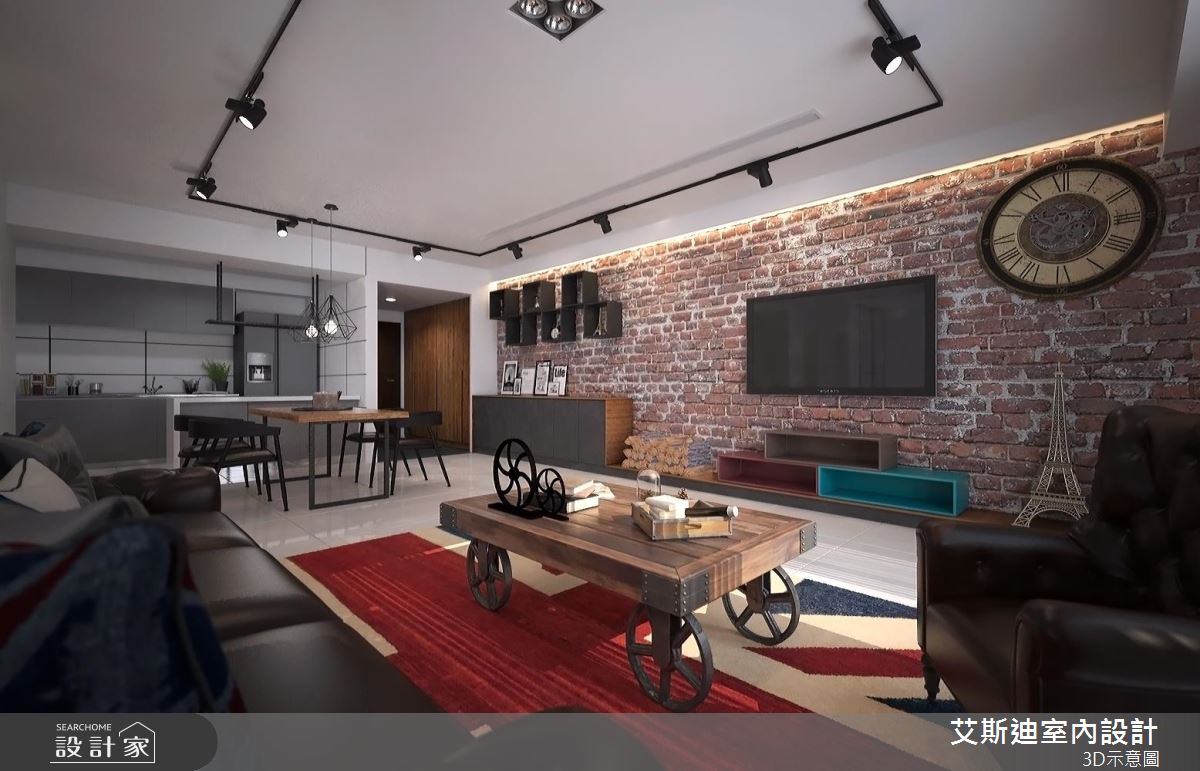 50坪實用系有型住宅！系統家具翻玩復古工業風 