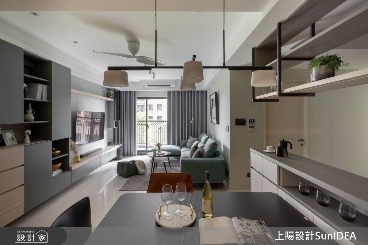 時尚暗夜綠的義式精神！28坪簡約現代風，展現品味獨具的收納美學