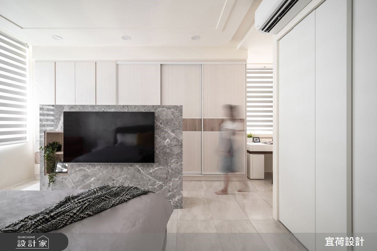 42坪老透天化身現代感飯店宅!讓清新暖白與套房式設計許給全家人溫馨歸宿