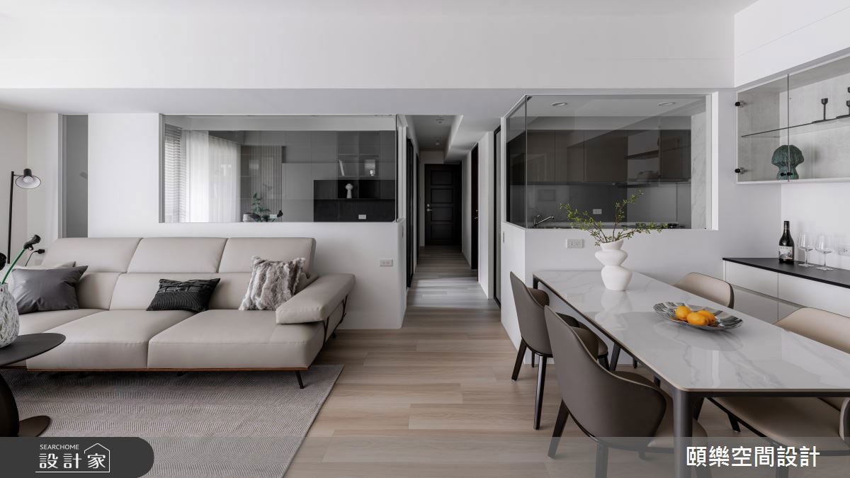 高雄前金心理醫生的單身城堡，35坪新成屋化解樑柱存在感顯化通透生活