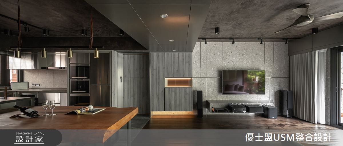 揉和工業風與現代風質感！復古材質、金屬點綴摩登時尚，餐桌成為酒館風...