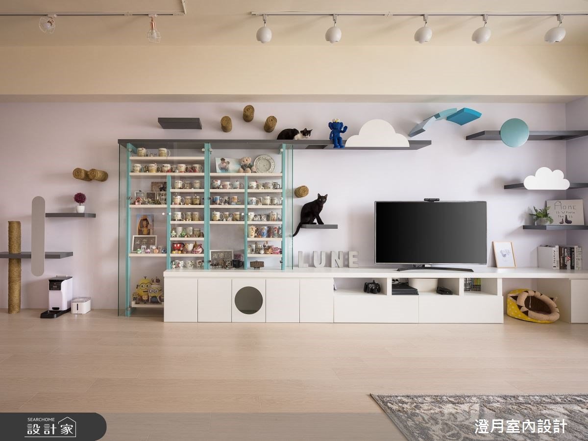 絕佳的貓跳台設計、馬克杯展示牆！擁抱我們與三貓的少女感北歐風