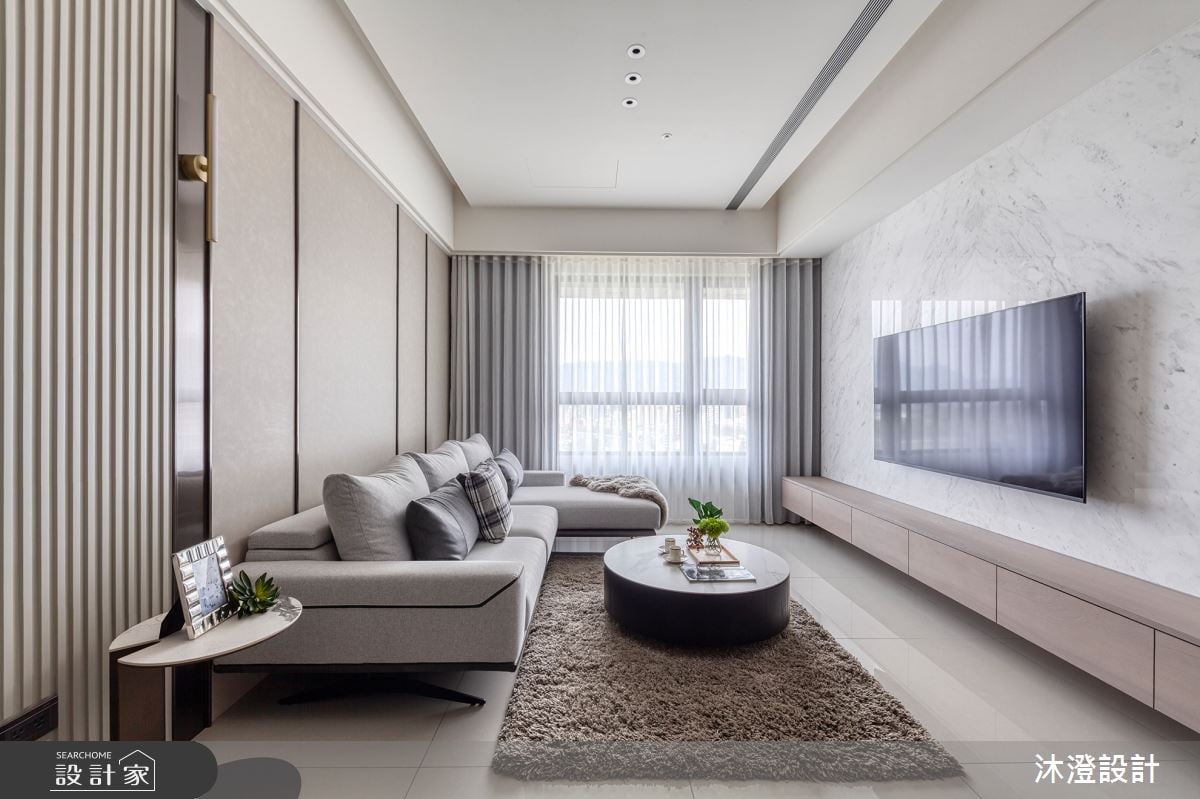 以弧形入室包裹家的溫度，開箱台北32坪現代風親子宅