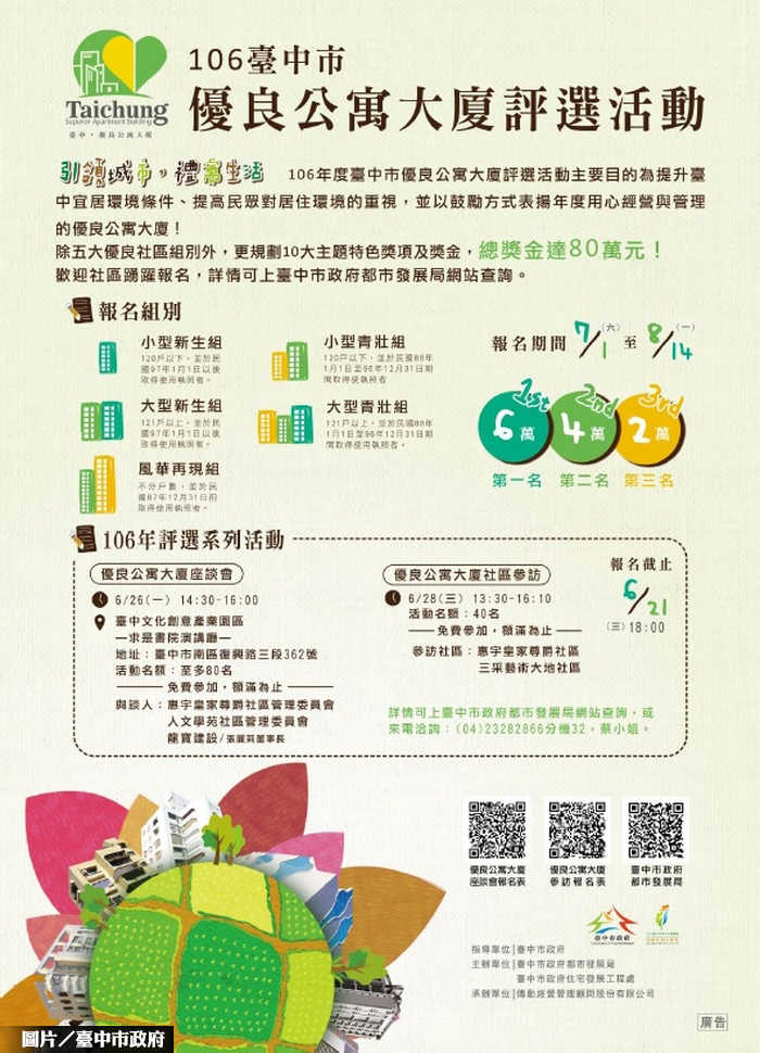 優良公寓大廈評選  提升台中宜居環境
